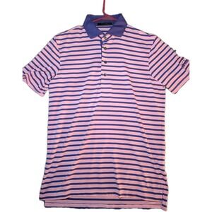 Greyson Polo Golf Shirt Men's S Gozzer Ranch Pink Purple Stripe Professional